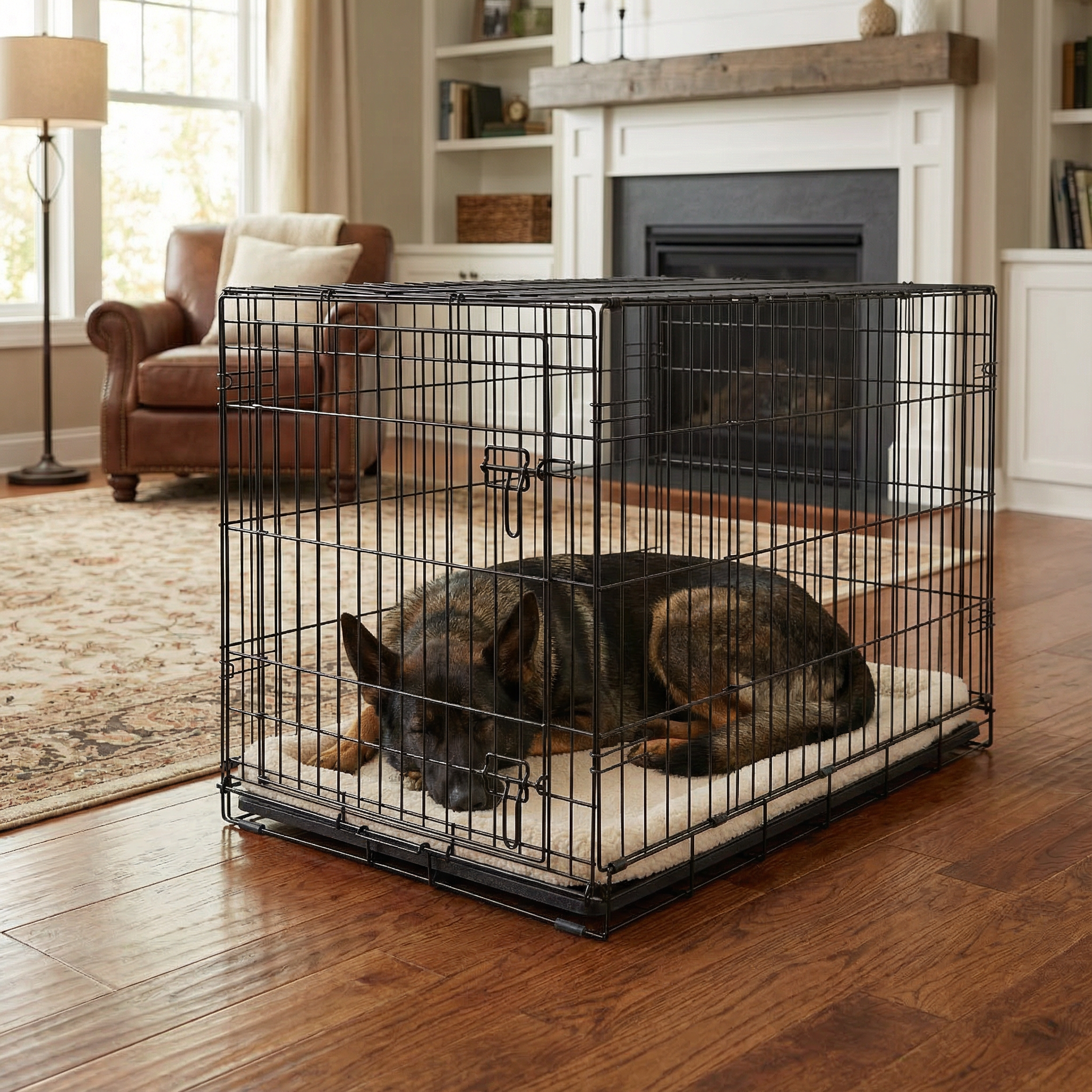 Dog Crate Dog Folding Single Door Wire Metal Travel Kennel