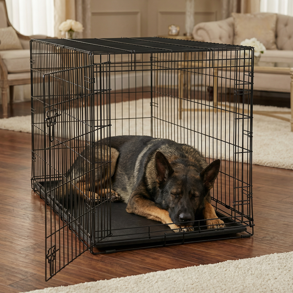 Dog Crate Dog Folding Single Door Wire Metal Travel Kennel