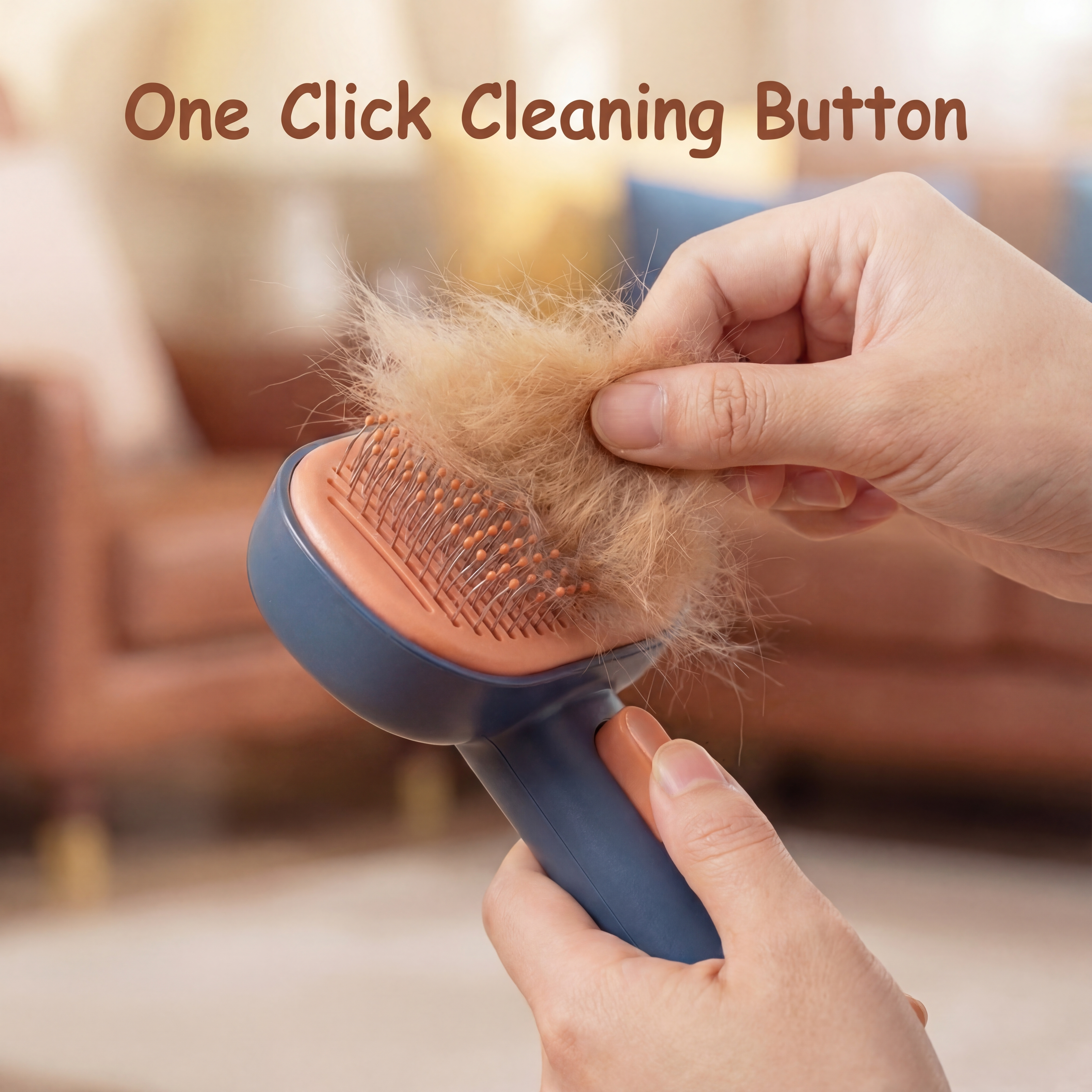 Dog Brush Self Cleaning Slicker Deshedding Metal Pins