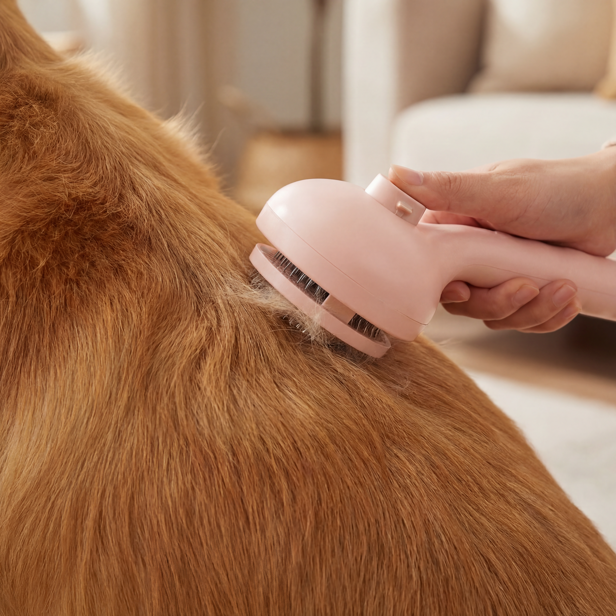 Dog Brush Dog Cat Steam Self Cleaning Deshedding Grooming Spray