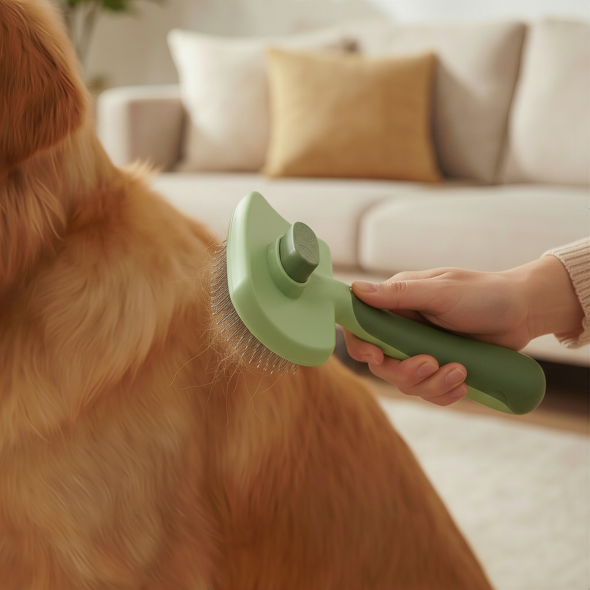 Dog Brush Dog Slicker Curved Coated Tips Long Hair Firm Stainless Steel